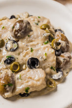 Load image into Gallery viewer, BAKED FISH IN BASIL CREAM WITH BABY POTATOES AND BLACK OLIVES
