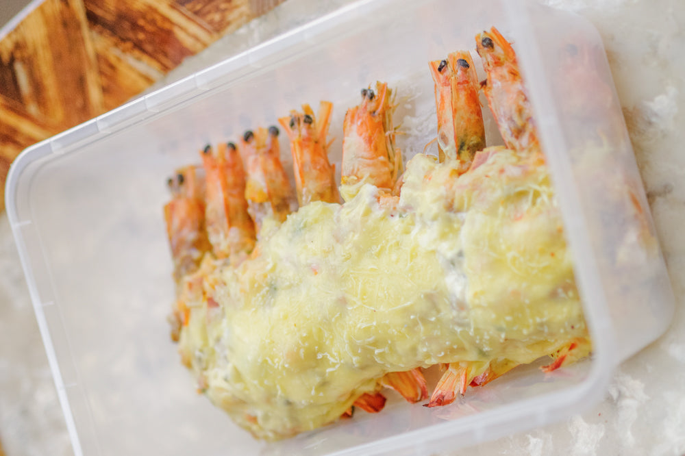 BAKED PRAWNS THERMIDOR